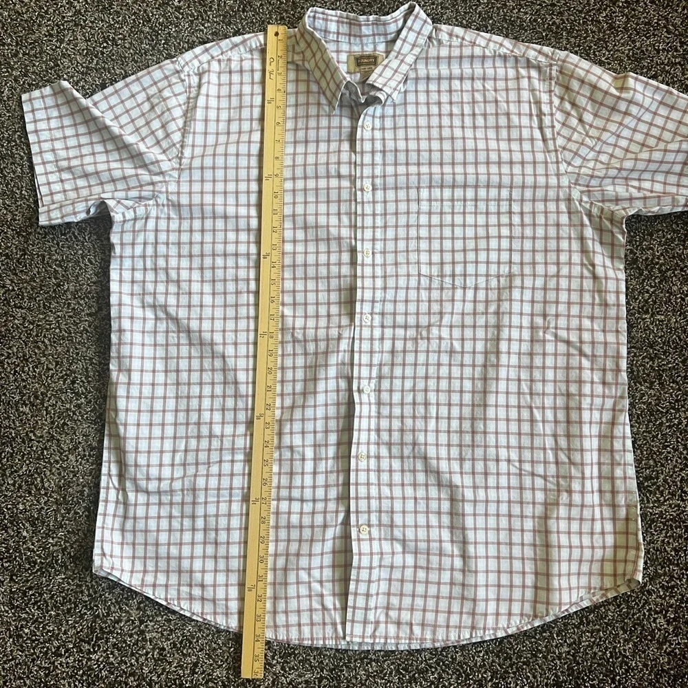 The Foundry Supply Co Green and Brown Casual Button Down Shirt - Picture 1 of 4